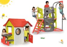 Domčeky s preliezačkou -  NA PREKLAD - Set domček My Neo House DeLuxe Smoby so zvončekom stolíkom a preliezačka Multiactivity Climbing Tower so šmykľavkou od 24 mes_33