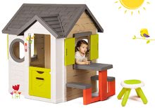 Hišice za otroke - Komplet hišica My Neo House DeLuxe Smoby z zvončkom mizico in darilo tabure KidStool 2v1 od 24 mes_36