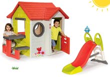 Case per bambini con scivolo - Set casetta My Neo House DeLuxe Smoby con campanello, tavolino e scivolo Toboggan medio dai 24 mesi_26