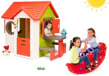 Spielhäuser mit Schaukel - Set Häuschen My Neo House DeLuxe Smoby mit Klingel, Tisch und doppelseitige Schaukel- Dinosaurier  ab 24 Monaten_29