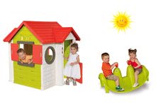 Spielhäuser mit Schaukel - Set Häuschen My Neo House DeLuxe Smoby mit elektronischer Klingel und Schaukel Hund doppelseitig ab 24 Monaten_24