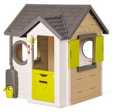 Cabanes avec toboggan pour enfants - Maisonnette My House Smoby 2 portes, sonnette électronique et filtre UV à partir de 24 mois_0