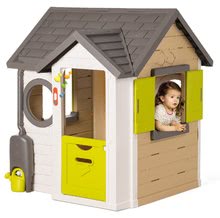 Cabanes avec toboggan pour enfants - Maisonnette My House Smoby 2 portes, sonnette électronique et filtre UV à partir de 24 mois_0