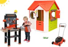 Spielhäuser mit Werkzeug - Set Häuschen My Neo House DeLuxe Smoby mit Klingel und 2 Türen und einem  Rasenmäher  Black&Decker mit Werkstatt ab 24 Monaten_34