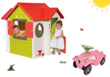 Căsuțe şi nisipar - Set căsuţă My Neo House DeLuxe Smoby cu sonerie 2 uși și babytaxiu mașină Flower Classic cu claxon de la 24 de luni_29