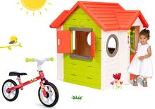 Spielhäuser Sets - Set Häuschen My Neo House DeLuxe Smoby mit elektronischer Klingel und Laufrad Learning Bike od 24 mes_34
