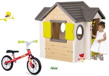 Domki zestawy - Zestaw domek  My Neo House DeLuxe Smoby z elektronicznym dzwonkiem i jeździkiem balansowym First Bike od 24 m-ca_38