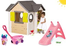 Case per bambini con scivolo - Set casetta My Neo House DeLuxe Smoby con campanello e 2 porte e scivolo con carrello dai 24 mesi_27
