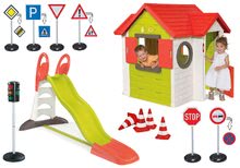 Kleine Spielhäuser mit Rutsche - Set Häuschen My Neo House DeLuxe Smoby mit Klingel, Rutsche Toboggan XL mit einer Länge von 2,3 m, Ampeln und und Straßenkegeln ab 24 Monat_54