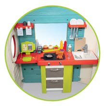 Spielhäuser mit Sandkasten - Set Häuschen mit Gartenrestaurant Chef House DeLuxe Smoby und ein Sportzentrum und ein Basketballkorb und ein Sandkasten mit Plane_6