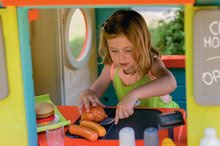 Spielhäuser mit Sandkasten - Set Häuschen mit Gartenrestaurant Chef House DeLuxe Smoby und ein Sportzentrum und ein Basketballkorb und ein Sandkasten mit Plane_3
