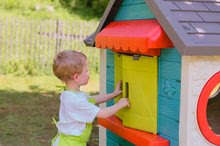 Spielhäuser mit Sandkasten - Set Häuschen mit Gartenrestaurant Chef House DeLuxe Smoby und ein Sportzentrum und ein Basketballkorb und ein Sandkasten mit Plane_8