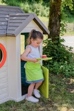 Spielhäuser mit Sandkasten - Set Häuschen mit Gartenrestaurant Chef House DeLuxe Smoby und ein Sportzentrum und ein Basketballkorb und ein Sandkasten mit Plane_9