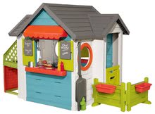 Spielhäuser mit Sandkasten - Set Häuschen mit Gartenrestaurant Chef House DeLuxe Smoby und ein Sportzentrum und ein Basketballkorb und ein Sandkasten mit Plane_17
