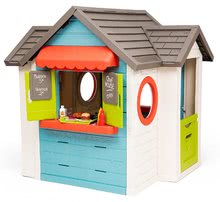 Spielhäuser mit Sandkasten - Set Häuschen mit Gartenrestaurant Chef House DeLuxe Smoby und ein Sportzentrum und ein Basketballkorb und ein Sandkasten mit Plane_23