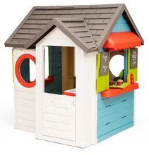 Spielhäuser mit Sandkasten - Set Häuschen mit Gartenrestaurant Chef House DeLuxe Smoby und ein Sportzentrum und ein Basketballkorb und ein Sandkasten mit Plane_24