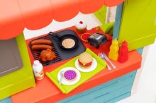 Spielhäuser mit Sandkasten - Set Häuschen mit Gartenrestaurant Chef House DeLuxe Smoby und ein Sportzentrum und ein Basketballkorb und ein Sandkasten mit Plane_28