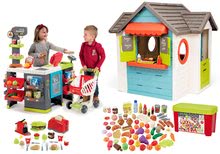 Spielhäuser Sets - Set Häuschen mit Gartenrestaurant Chef House DeLuxe Smoby und Laden Maxi Market mit Kühlbox und Essen_52