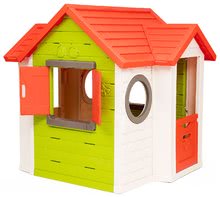 Kućice za djecu - Kućica My Neo House Smoby 1 vrata 2 prozora s žaluzinama i 2 okrugla prozora sklopiva od 2 godine_0