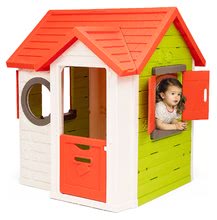 Kućice za djecu - Kućica My Neo House Smoby 1 vrata 2 prozora s žaluzinama i 2 okrugla prozora sklopiva od 2 godine_0