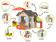 Căsuțe şi nisipar - Căsuța grădinarului Garden House Smoby excepțional de extensibilă cu nisipar sub umbrelă de la 24 luni_64