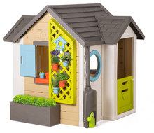 Kleine Spielhäuser für Kinder - Häuschen für den Gärtner Garden House Smoby mit Blumentöpfen erweiterbare Dachrinne und Gitter mit Vogelhäuschen 135 cm Höhe mit UV-Filter ab 2 Jahren_8