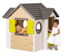 Domečky pro děti - Domeček přírodní My New House Smoby rozšiřitelný s podlahou a komplet výbavou od 24 měsíců_47