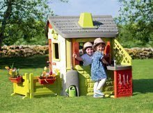 Hrací centra - Set hrací centrum Fun Center Smoby se skluzavkou dlouhou 150 cm, domeček Jura Lodge od 24 měsíců_1