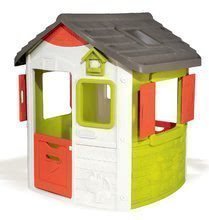 Hišice za otroke - Hišica Neo Jura Lodge Smoby 2 vrata 2 okni z naoknicami in krmilnica za ptiče od 2 leta_0