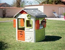 Hrací centra - Set hrací centrum Fun Center Smoby se skluzavkou dlouhou 150 cm, domeček Jura Lodge od 24 měsíců_4