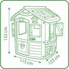 Kerti játszóházak gyerekeknek - Házikó Neo Jura Lodge Smoby 2 ajtós 2 zsalugáteres ablakkal és madáretetővel 2 évtől_14