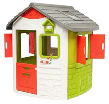 Spielhäuser Sets - Set Häuschen Neo Jura Lodge Smoby mit zwei Türen und einer elektronischen Geschenkklingel_1