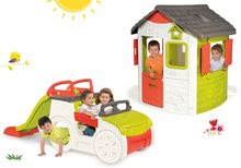 Domki z placem zabaw - Domek Neo Jura Lodge Smoby Samochód z dwoma drzwiami i zjeżdżalnią o długości 150 cm od 24 miesięcy_26