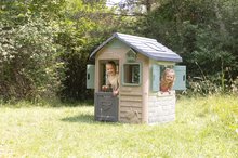 Domečky pro děti - Domeček ekologický Neo Jura Lodge Playhouse Green Smoby rozšiřitelný 2 dveře 2 okna s okenicemi z recyklovaného materiálu s UV filtrem od 24 měsíců_9