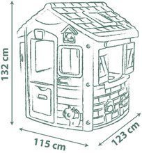 Domčeky so šmykľavkou - Domček ekologický s veľkou šmykľavkou v prírodných farbách Neo Jura Lodge Playhouse Green Smoby rozšíriteľný_33