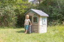 Domečky pro děti - Domeček ekologický Neo Jura Lodge Playhouse Green Smoby rozšiřitelný 2 dveře 2 okna s okenicemi z recyklovaného materiálu s UV filtrem od 24 měsíců_14