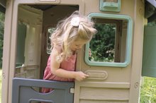 Domečky pro děti - Domeček ekologický Neo Jura Lodge Playhouse Green Smoby rozšiřitelný 2 dveře 2 okna s okenicemi z recyklovaného materiálu s UV filtrem od 24 měsíců_17