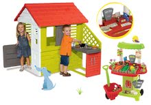 Spielhäuser Sets - Set Häuschen Pretty Nature Smoby mit Sommerküche und Gemüsestand 100% Chef ab 24 Mon_18
