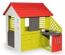 Domčeky s nábytkom - Set domček Pretty Nature Smoby s letnou kuchynkou a stolička KidChair zelená a červená od 24 mes_0