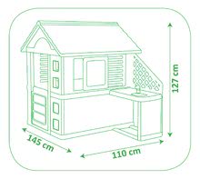 Domčeky s nábytkom - Set domček Pretty Nature Smoby s letnou kuchynkou a stolička KidChair zelená a červená od 24 mes_18