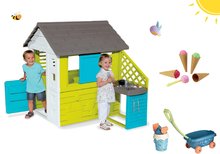 Kućice setovi  - Set kućica Pretty Blue Smoby s ljetnom kuhinjom, kolica na povlačenje sa setom kantice i sladoled od 24 mjes_16
