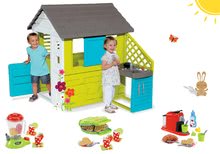 Spielhäuser Sets - Set Häuschen Pretty Blue Smoby mit Sommerküche und Waffeleisen mit Mixer, Kaffeemaschine und Waffeln ab 24 Monaten_20