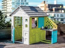 Kućice za djecu - Kućica Pretty Blue Smoby s ljetnom kuhinjom i kliznom roletom od 24 mjeseca_5