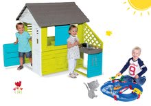 Case per bambini con piste acquatiche - Set casa Pretty Blue Smoby con cucina estiva e pista acquatica  Start Set con nave portacontainer dai 24 mesi_17