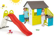 Case per bambini con scivolo - Set casa Pretty Blue Smoby con cucina estiva e scivolo Toboggan Funny dai 24 mesi_24