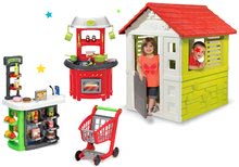 Spielhäuser Sets - Set Häuschen Lovely Smoby mit Küche und Supermarkt mit Einkaufswagen_22