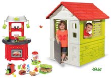 Spielhäuser Sets - Set Häuschen Lovely Smoby mit Küche und Waffeleisen mit Kaffeemaschine Mixer und Lebensmittel_14