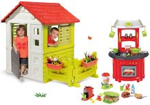 Spielhäuser Sets - Set Häuschen Lovely Smoby mit Küche im Garten und Waffeleisen mit Kaffeemaschine und Lebensmittel_17