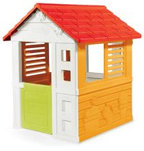 Domčeky pre deti - Domček Sunny Smoby oranžovo-zelený s 3 oknami a 2 žalúziami s anti UV filtrom od 24 mes_0