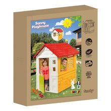 Kleine Spielhäuser für Kinder - Haus Sunny Smoby orange-grün mit 3 Fenstern und 2 Jalousien mit Anti-UV-Filter ab 24 Monaten_2